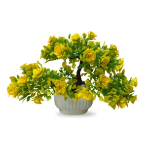 Elegant Yellow Rose Bonsai