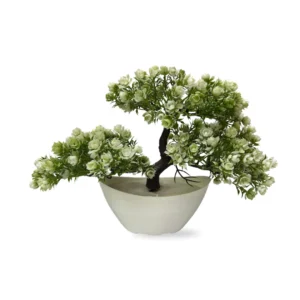 Subtle White and Green Bonsai