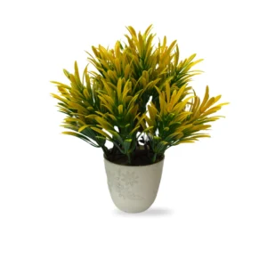 Yellow-Green Variegated Faux Grass Plant